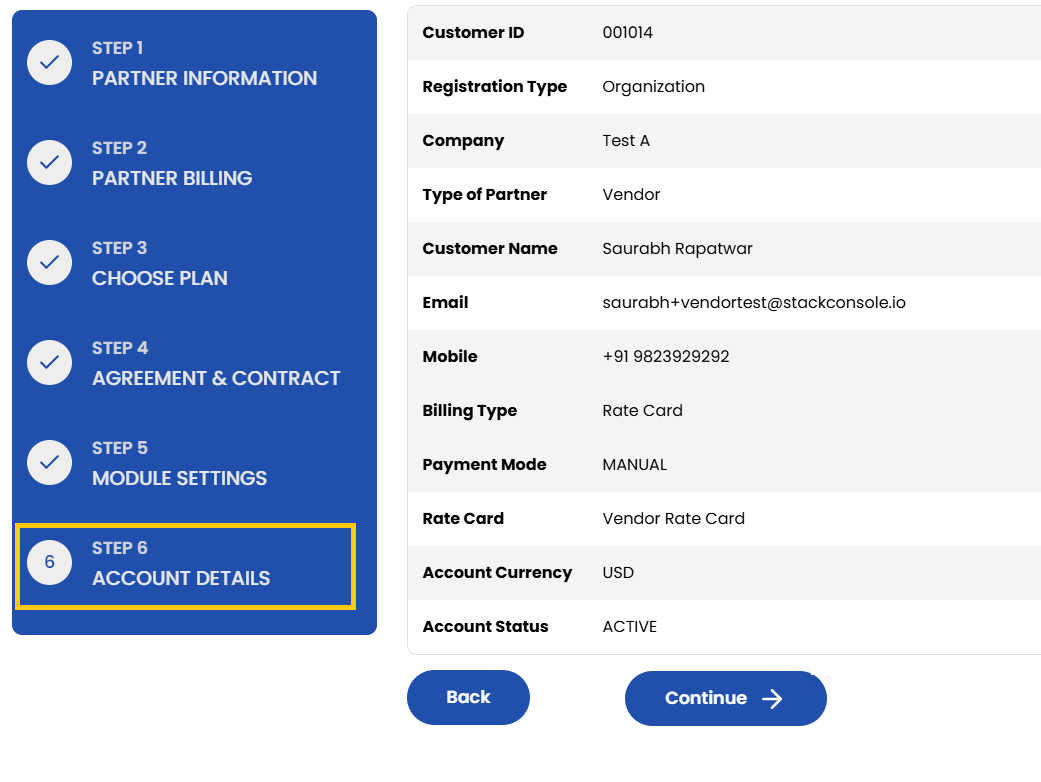 Invite Client Details