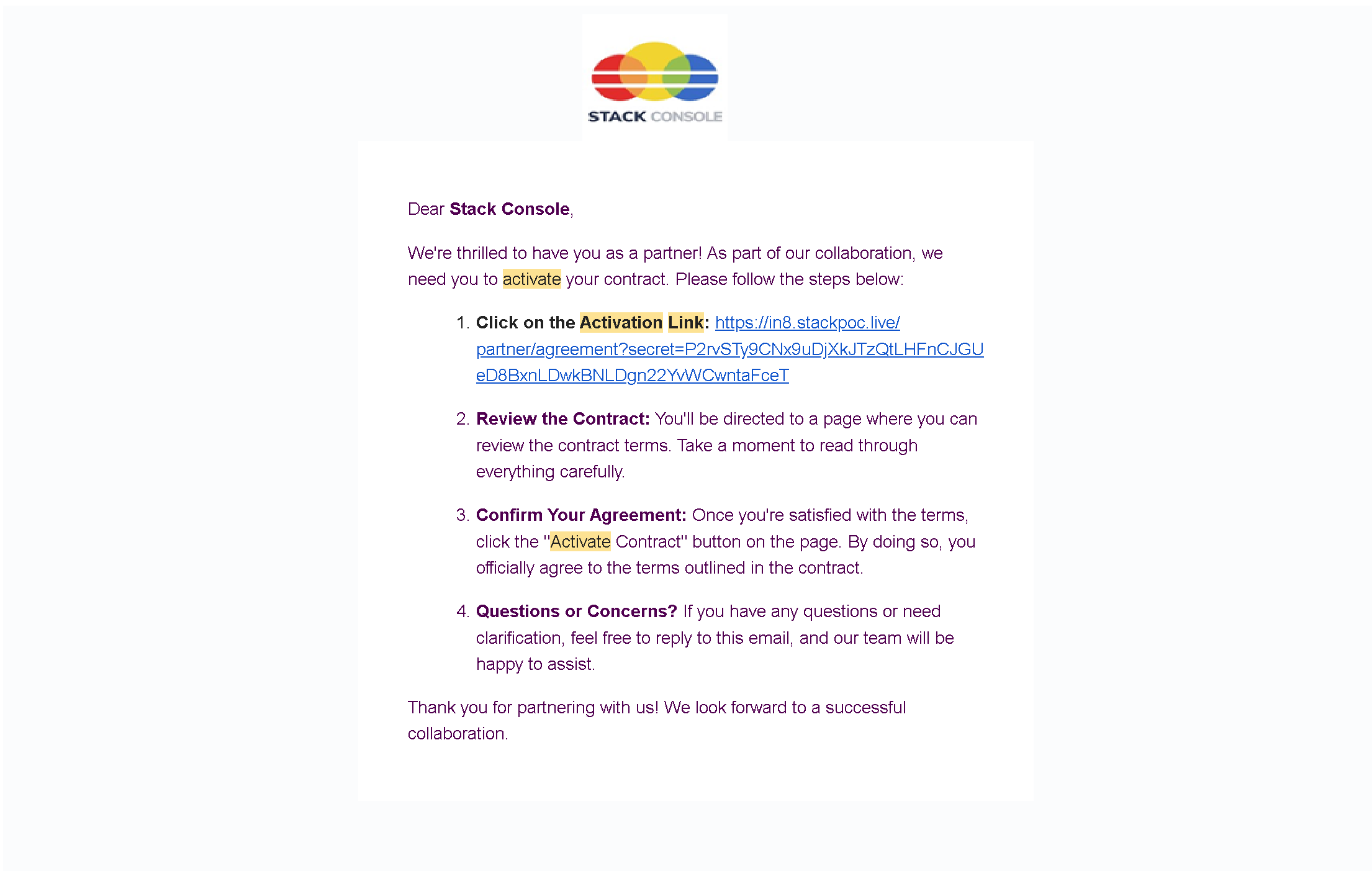 Invite Client Details