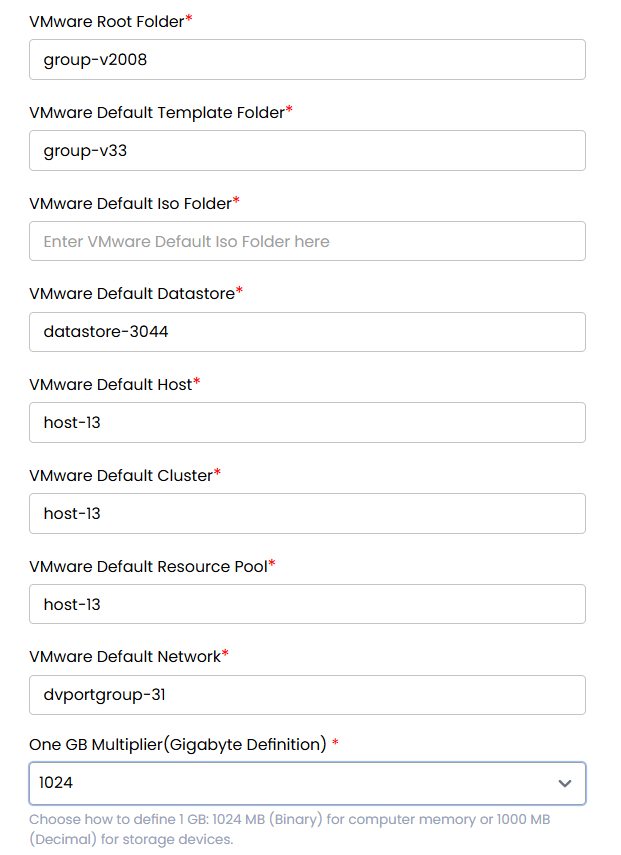 Advanced VMware Settings