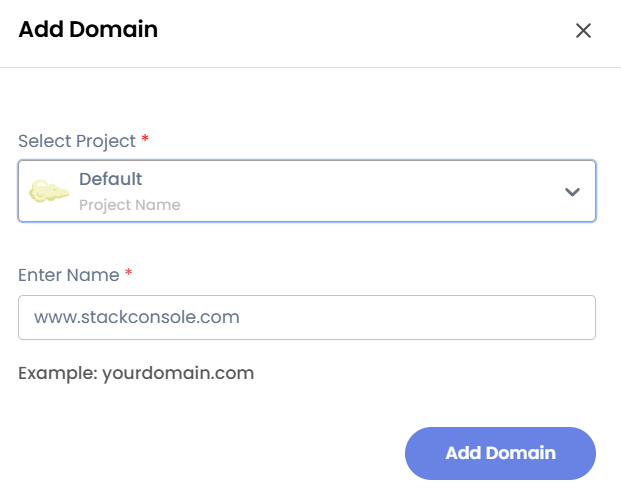 Add Domain