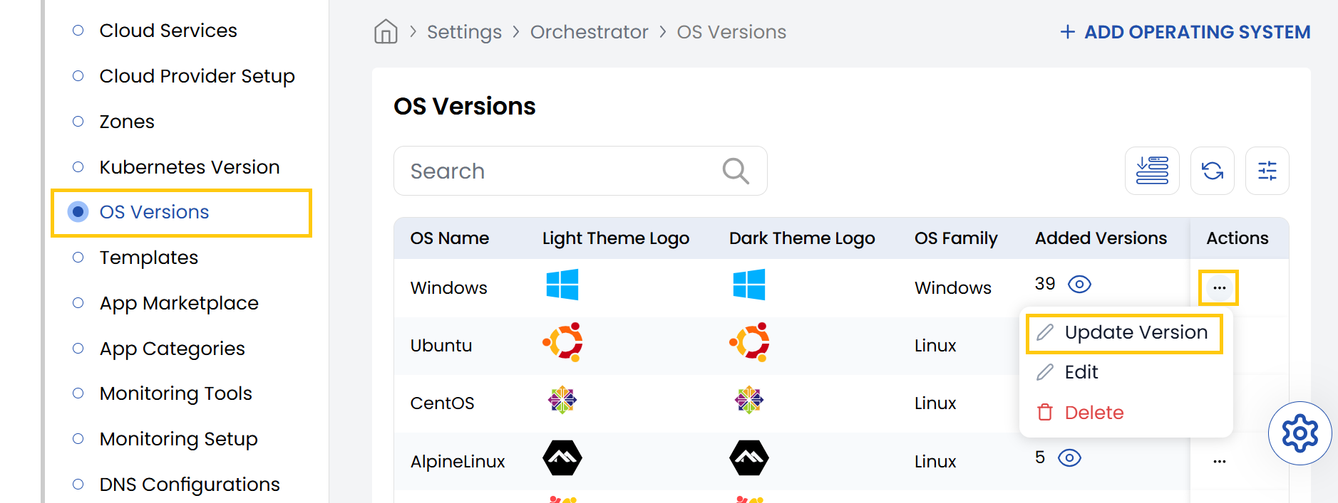 OS Version Management