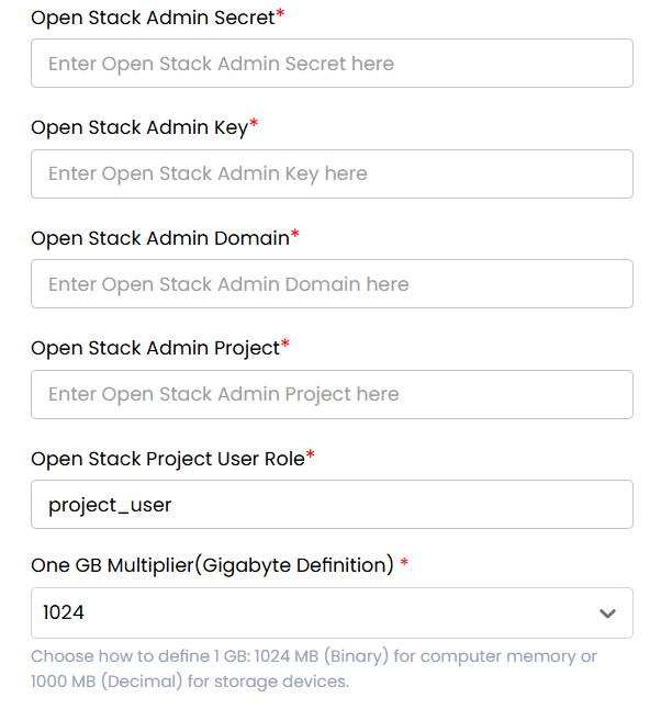 OpenStack Advanced Fields
