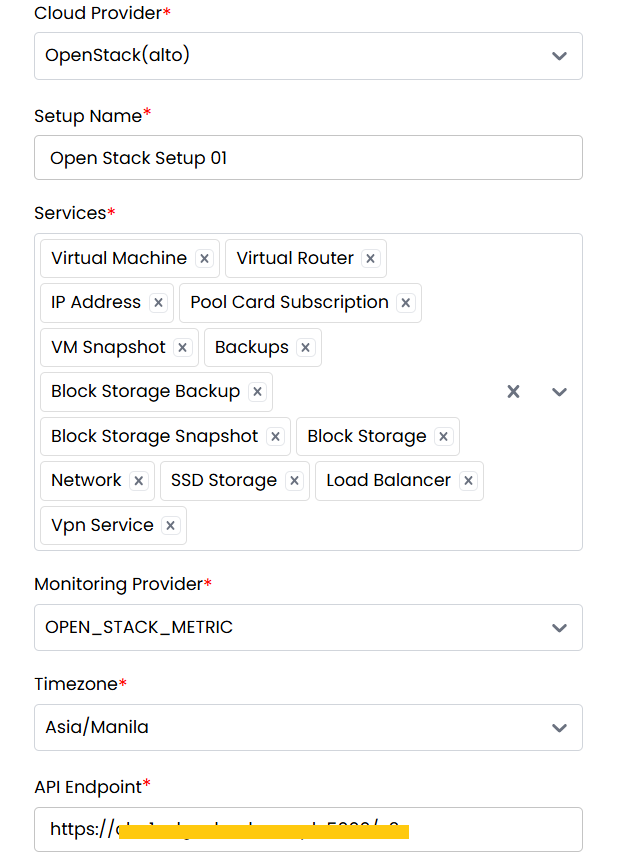 OpenStack Advanced Fields