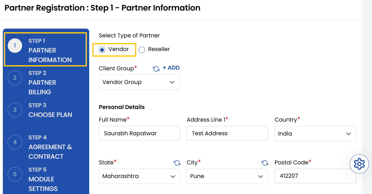 Invite Client Details