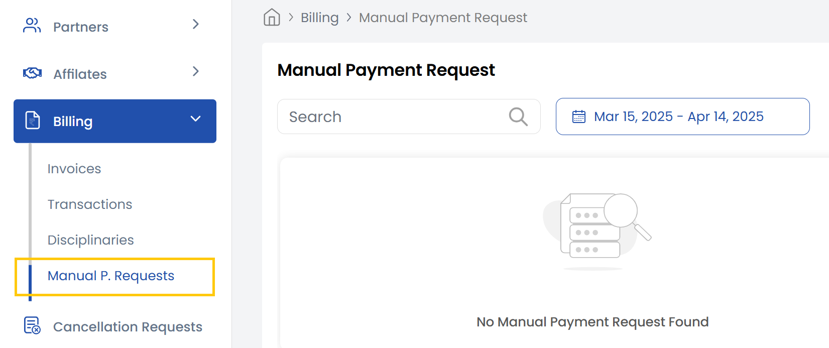 Manual Payment Requests