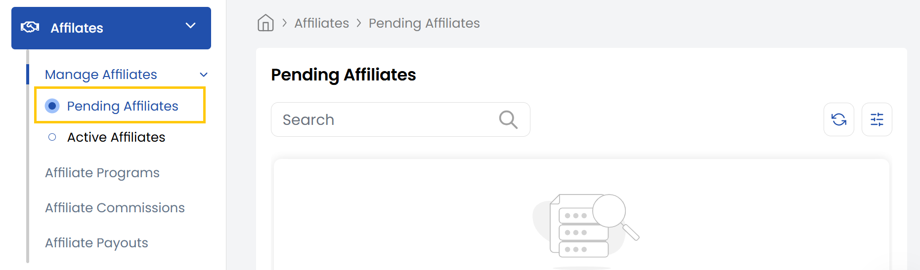 Pending Affiliates