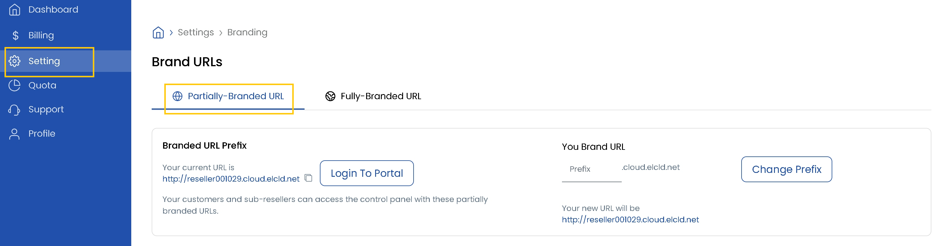 Partially Branded URL