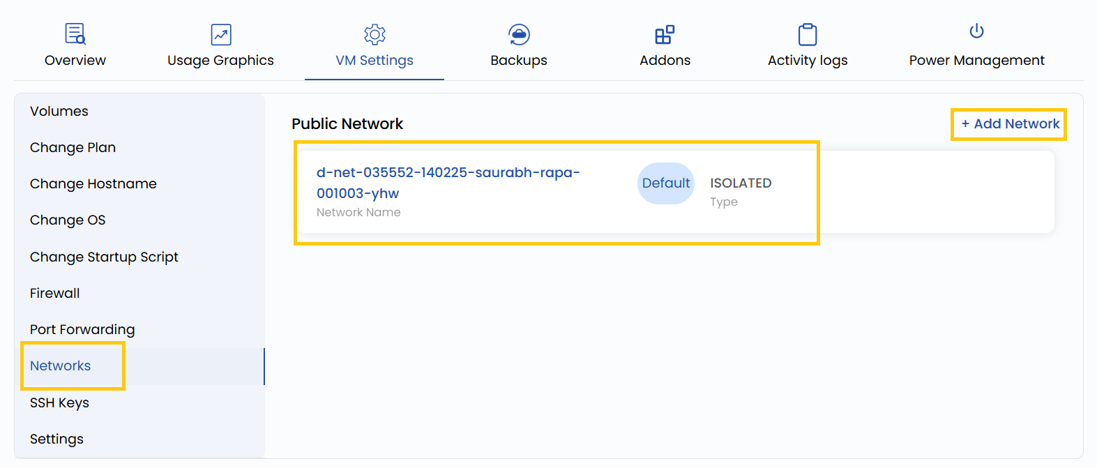 Network Configuration Settings
