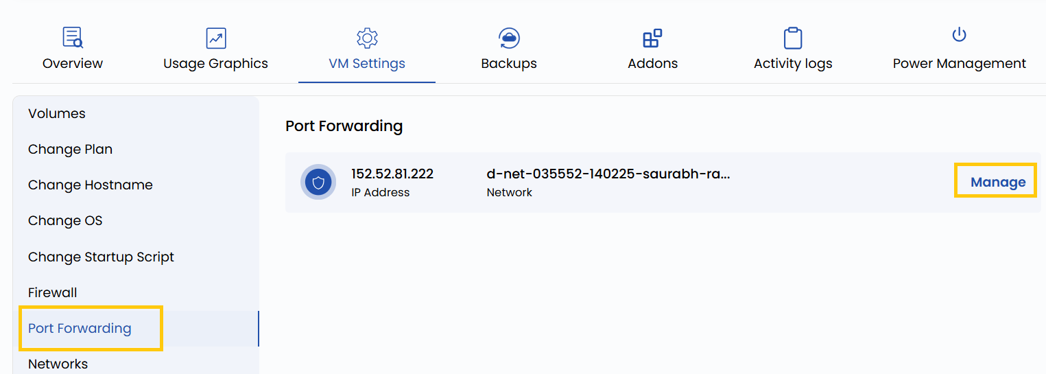 Port Forwarding Configuration