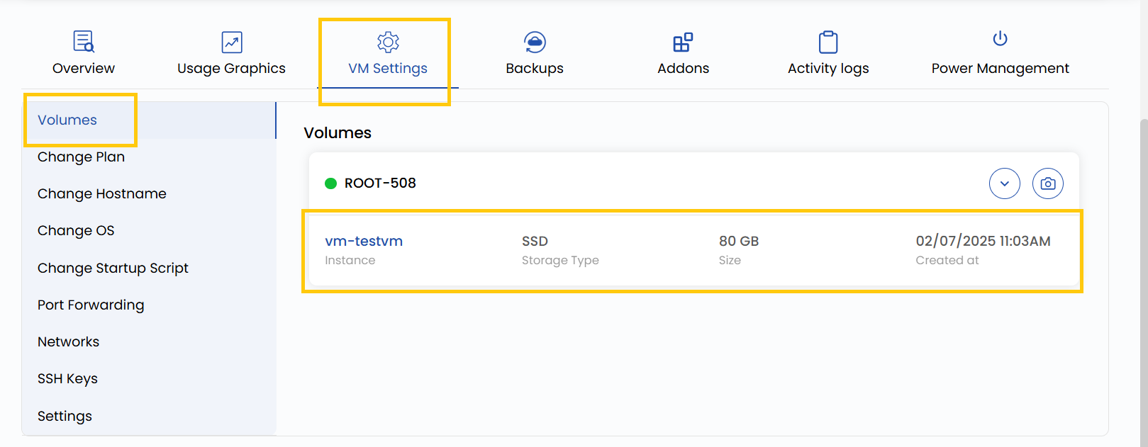 View Volume Instance