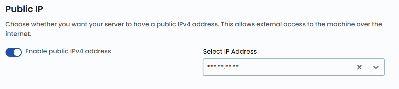 Enable Public IP